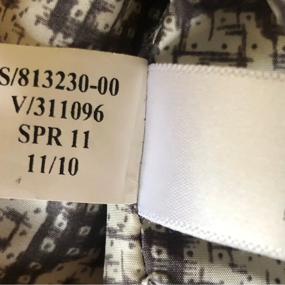 Banana Republic Peplum Military Blazer Gray Wool and Cotton Blend Women's Size 8 - Picture 15 of 16